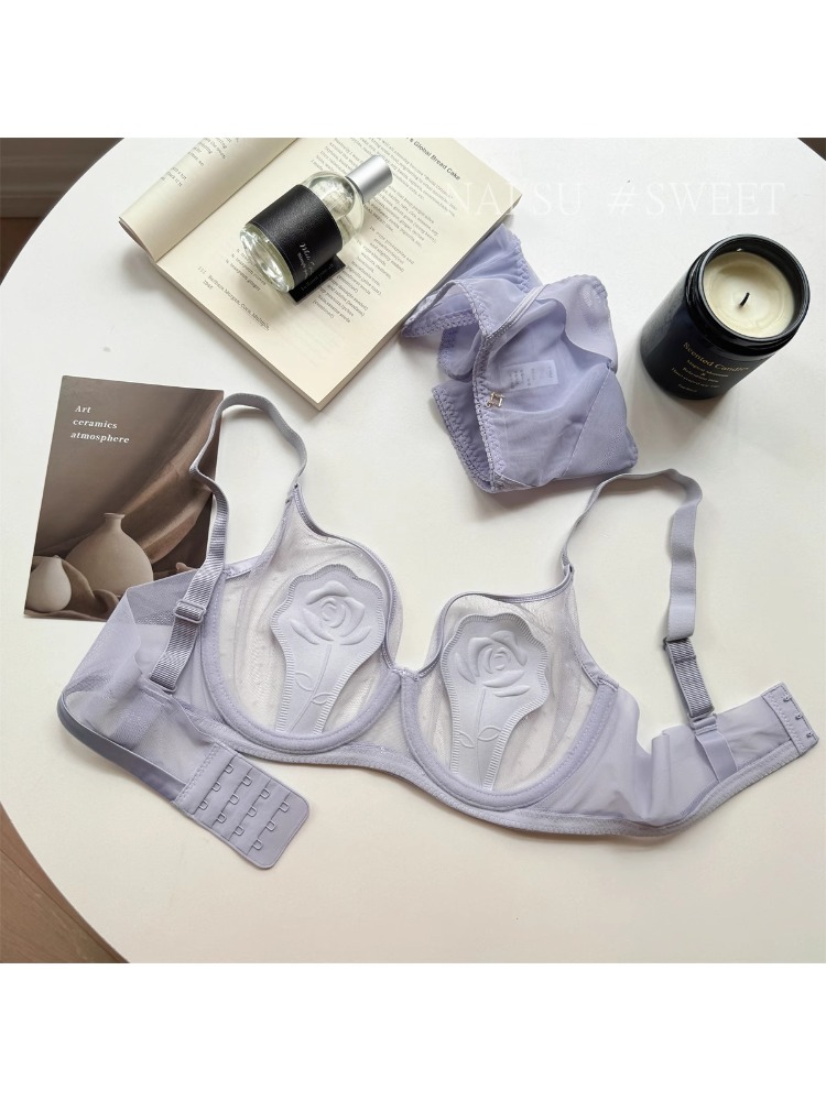 Sheer Mesh Bra - Biustonosz z prześwitującą siateczką - elastyczne