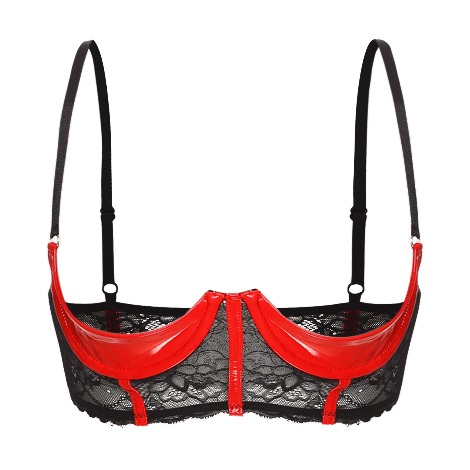 Underwire Bra Padded - Damskie otwarte miseczki topy biustonoszowe seksowne