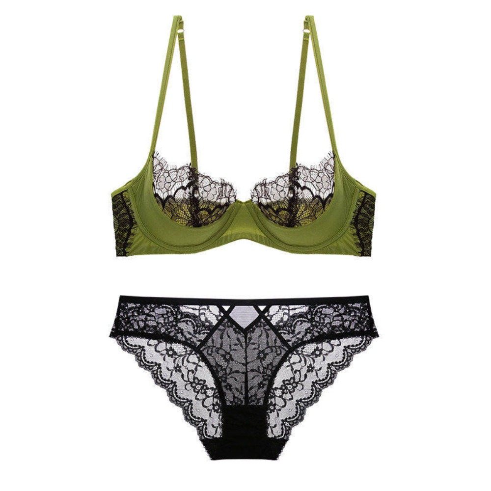Minimizer Bra Women - Francuski koronkowy komplet bielizny z cienkiej