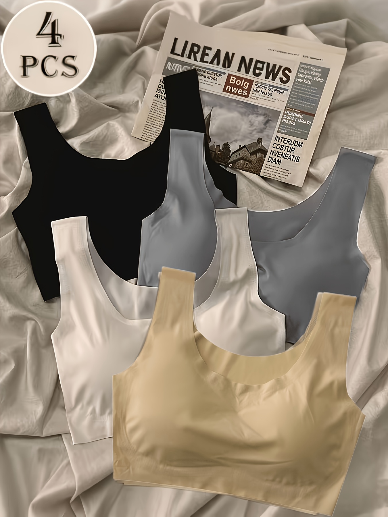 4 szt. Damskie bezszwowe biust – Sleep Bra Bralette recenzja i cena